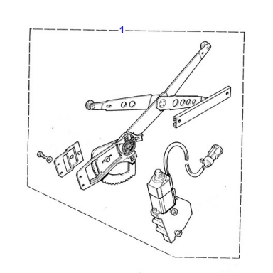 USED WINDOW REGULATOR AND MOTOR PASSENGER FRONT DOOR  BEC12668