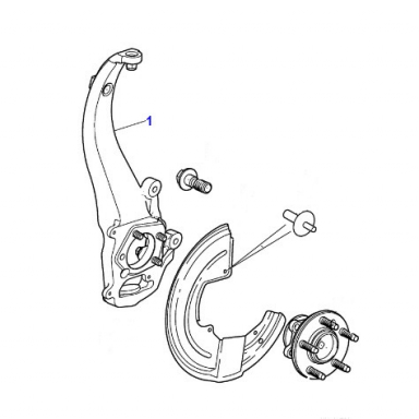 USED VERTICAL LINK LEFT SIDE INCLUDES LOWER BALL JOINT, NATURALLY ASPIRATED ONLY  C2C25789