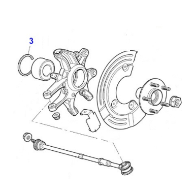 CIRCLIP, REAR WHEEL BEARING C2C6632