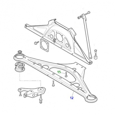 USED REAR SUSPENSION SUBFRAME - SHIPPING ADDITIONAL -  C2N1017