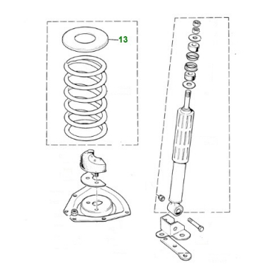 RIDE HEIGHT ADJUSTMENT SHIM, FRONT SUSPENSION SPRING  C41271