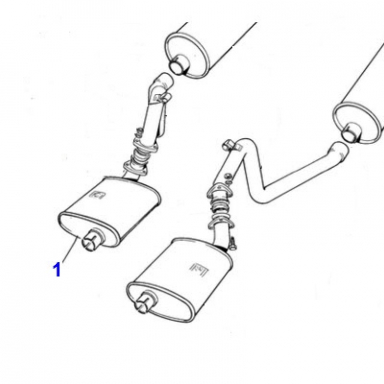 STAINLESS STEEL MUFFLER, FRONT RIGHT CAC2236