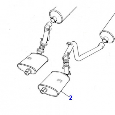 STAINLESS STEEL EXHAUST MUFFLER, FRONT LEFT  CAC2237