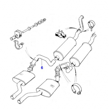 STAINLESS STEEL, EXHAUST OVERAXLE PIPE, RIGHT SIDE  CAC5606