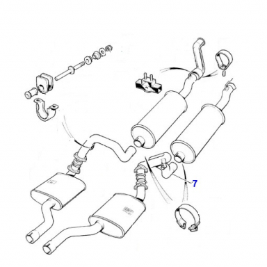 STAINLESS STEEL EXHAUST OVERAXLE PIPE, LEFT  CAC5607