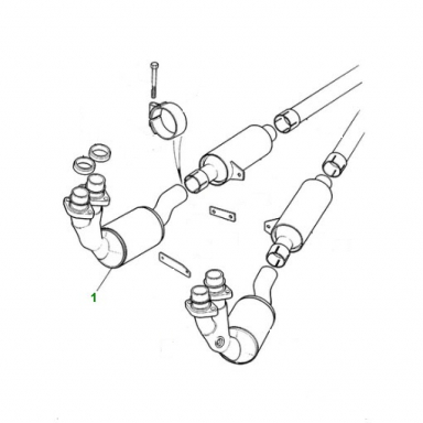 CATALYTIC CONVERTER, FRONT RIGHT  CBC7958