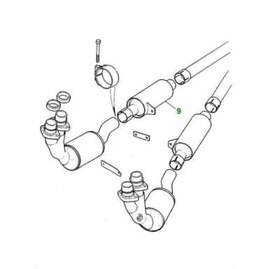 CATALYTIC CONVERTER REAR RIGHT  CBC8212