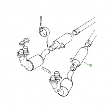 CATALYTIC CONVERTER REAR LEFT  CBC8213