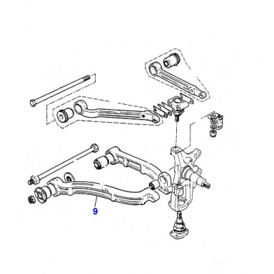 USED CONTROL ARM FRONT LOWER CURVED ARM FOR DRIVERS SIDE CCC5577