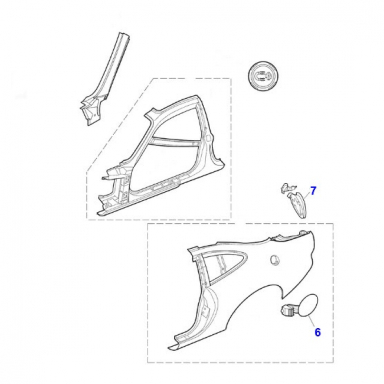 USED FUEL FILLER DOOR