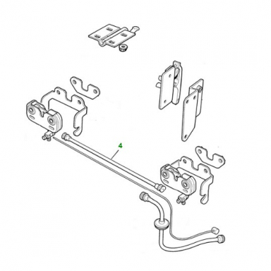 USED TUBE FOR HOOD RELEASE CABLE BETWEEN LEFT AND RIGHT HOOD LATCHES HHC2557AA