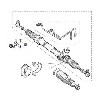 LOCKING NUT FOR OUTER TIE ROD END  JZN100049