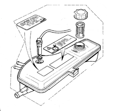 USED RADIATOR RESERVOIR EXPANSION TANK  MMB4400AA