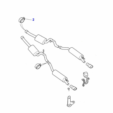 EXHAUST CLAMP AT CENTER PIPE NJB6744EA