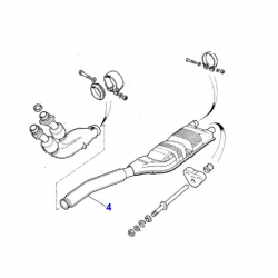 CATALYTIC CONVERTER REAR UNDER FLOOR WITH SPHERICAL JOINT NNA6752CB