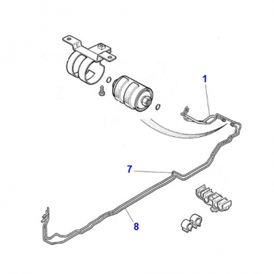 USED FUEL PIPE/LINE SET ENGINE TO TANK - SHIPPING ADDTIONAL  NND6102AC