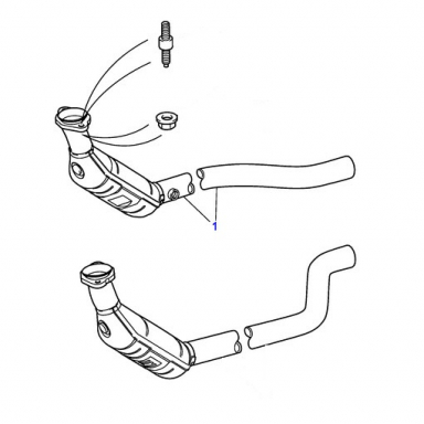 CATALYTIC CONVERTER EXHAUST DOWNPIPE RIGHT PASSENGER SIDE FOR 3.0 V6 ENGINE  XR81125