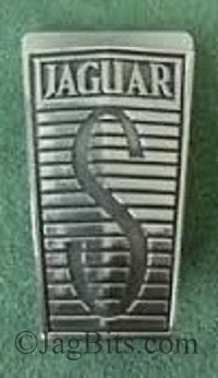 GRILL BADGE, SAYS "JAGUAR S"  BAC5764