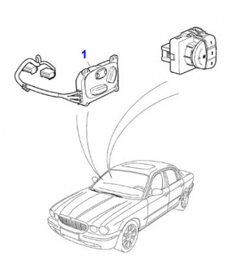 USED SEAT ADJUST SWITCH, 12-WAY ADJUST AND MEMORY, LEFT FRONT C2C28384SEL