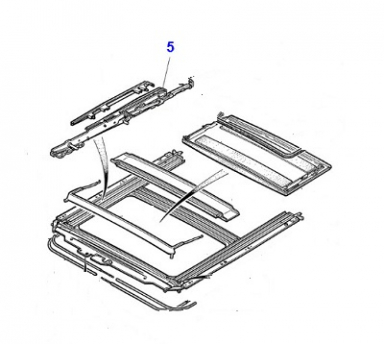 TILT AND SLIDE MECHANISM FOR SUNROOF RIGHT SIDE  HNA1752AA