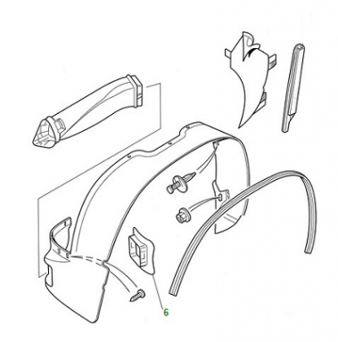 FLANGE FOR BRAKE COOLING TUBE  HNC4469AF