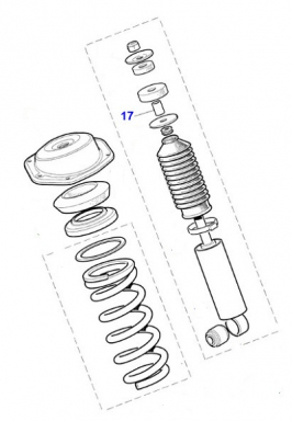 SPACER TUBE FOR REAR SHOCK UPPER MOUNT  MNA3554AA