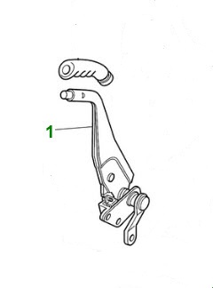 USED HAND BRAKE LEVER WITH HANDGRIP  MNA5141BD