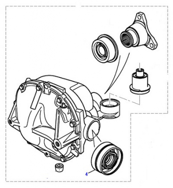 SEAL FOR REAR DIFFERENTIAL OUTPUT SHAFT  XR821244