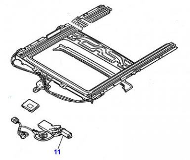 USED SUNROOF MOTOR ASSEMBLY  XR850339