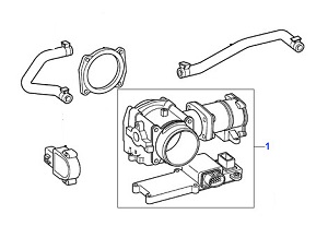 USED THROTTLE BODY ASSEMBLY  XR858418